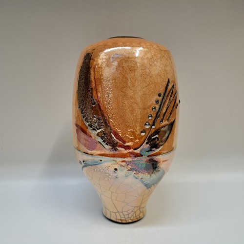 Click to view detail for #251259 Vase Raku, Three-Times Fired $42